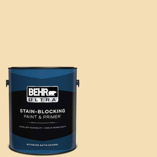 BEHR ULTRA 1 gal. #PPU6-12 Calla Satin Enamel Exterior Paint & Primer