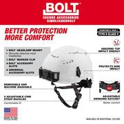 BOLT White Type 2 Class C Vented Safety Helmet