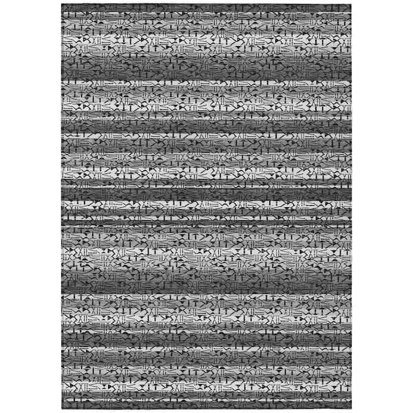 Chantille Machine Washable Indoor/Outdoor Abstract ACN2855 Gray 9 ft. x 12 ft. Area Rug