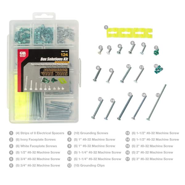 Switch and Outlet Box Installation Screw Kit (124-Piece)