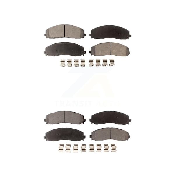 TEC Front Rear Ceramic Brake Pads Kit For Ford F-250 Super Duty F-350 F-450 KTC-100281