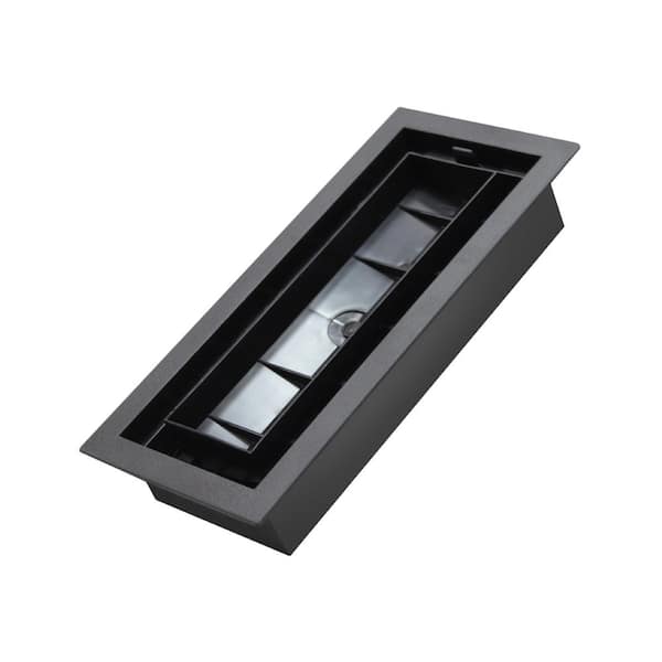 4 in. x 10 in. Customizable Plastic Floor Register in Textured Black
