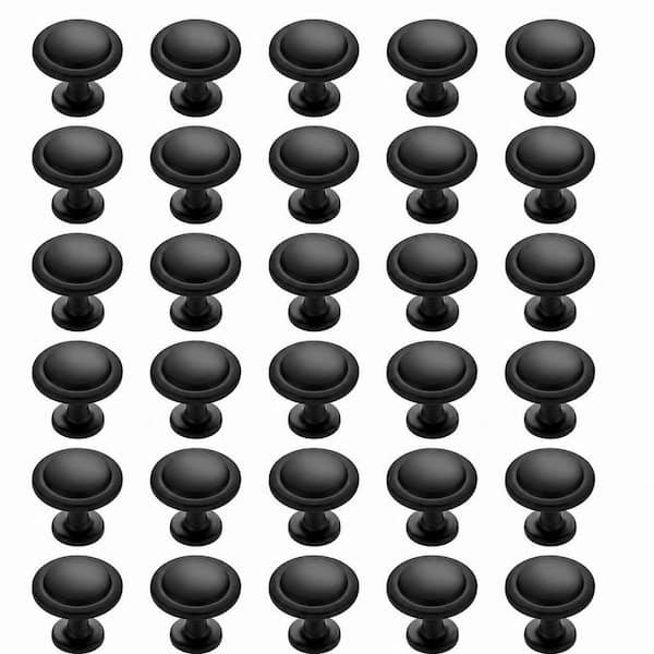 black knobs for dresser Numhew 30 Pack 1.25 in. Matte Zinc Euro Style Cabinet Knobs, Drawer Pulls, Door Handles Drawers Shower Door X4W3B5D9 matte black cabinet knobs