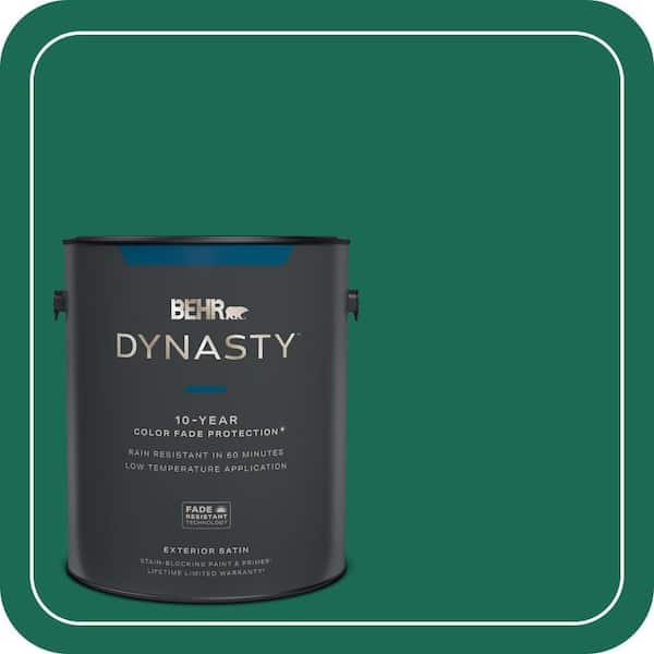 BEHR DYNASTY 1 gal. #480B-7 Clover Brook Satin Enamel Exterior Stain-Blocking Paint & Primer