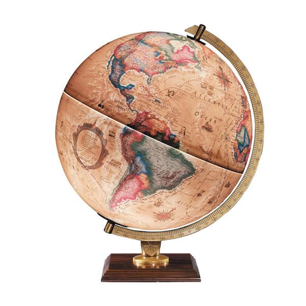 Antique Replogle Carlyle Illuminated Desktop Globe 