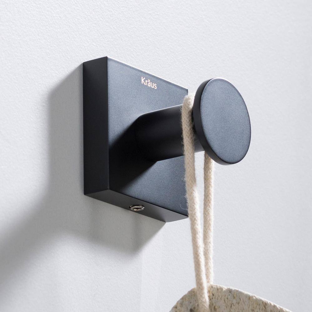 Matte Black Modern Wall Mounted Towel Hook