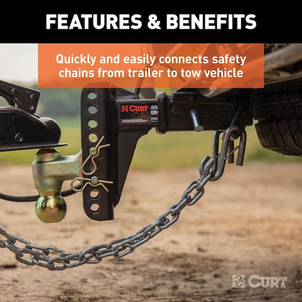 Curt Hook with Spring Loaded Safety Latch for Safety Chains and Cables -  9/16 - 5,000 lbs CURT Accessories and Parts C81288