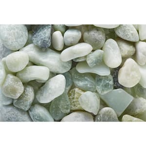 3/4 in. to 1.5 in. Polished Jade Pebbles (20 lbs. Bag)