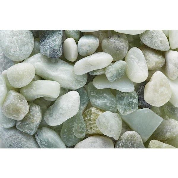 EXOTIC 3/4 in. to 1.5 in. Polished Jade Pebbles (20 lbs. Bag)