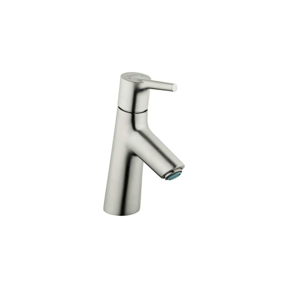 EcoLux Brushed Nickel Single Hole Bathroom Faucet with Drain