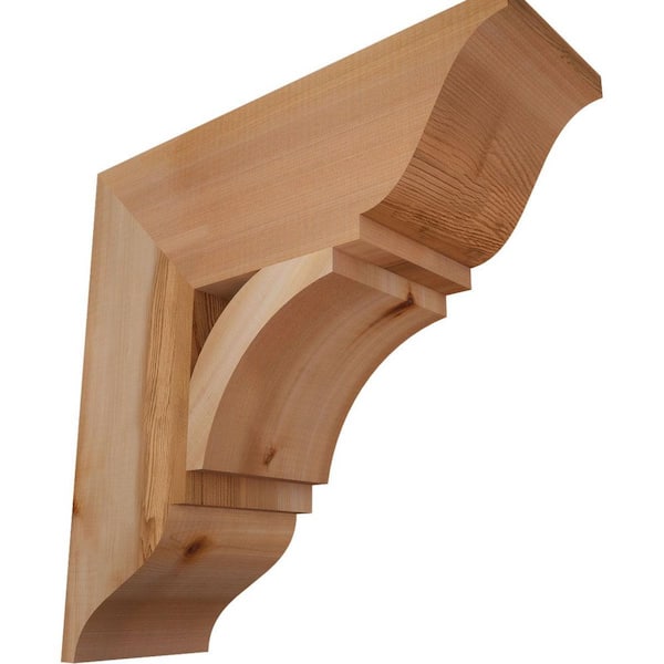 Ekena Millwork 5.5 in. x 18 in. x 18 in. Western Red Cedar Thorton Traditional Smooth Bracket