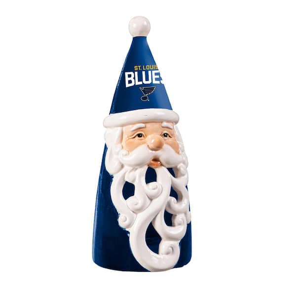 Team Sports America St. Louis Blues Santa LED Christmas Garden Statuary, 8 in.
