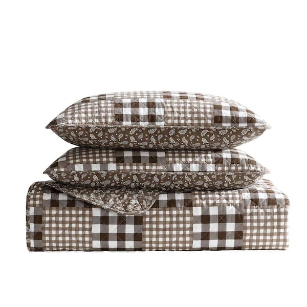 Eddie Bauer pair of 2024 king gingham cotton shams