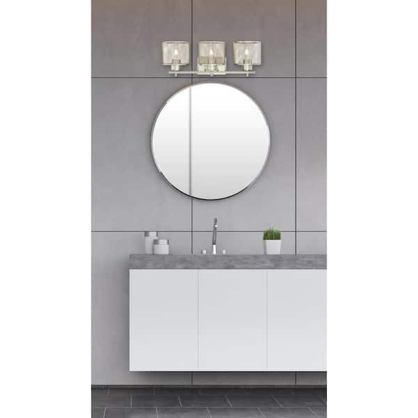 Morrison 3-Light Brushed Nickel Wall Mount Bath Light