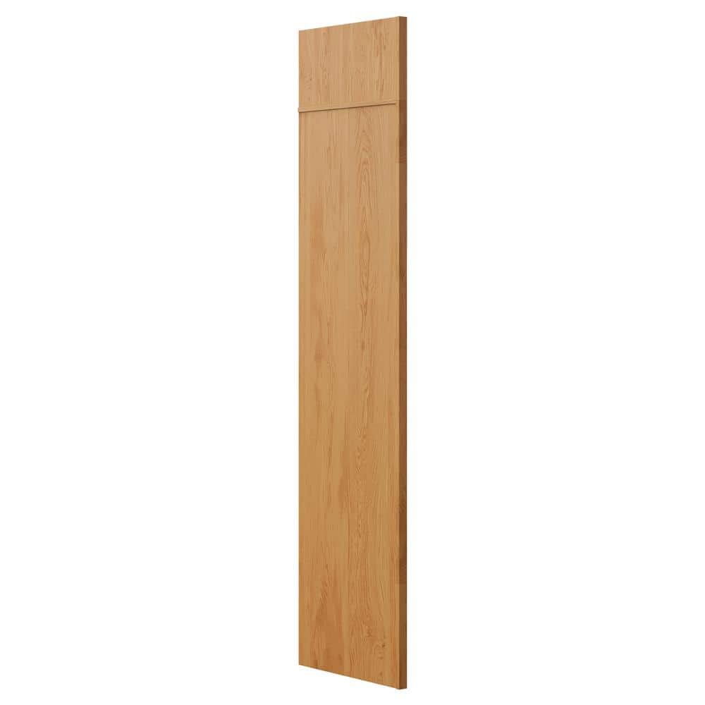 Hampton Bay 24 in. W x 84 in. H Refrigerator End Panel Kit in Medium Oak