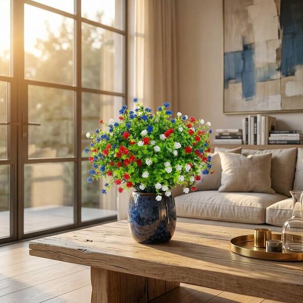 13.7 in. Multi-Colored Indoor/Outdoor Artificial Daisy Flowers