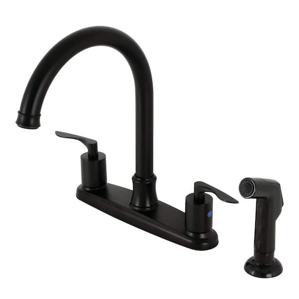 Kingston Brass Serena 2-Handle Deck Mount Centerset Kitchen Faucets ...