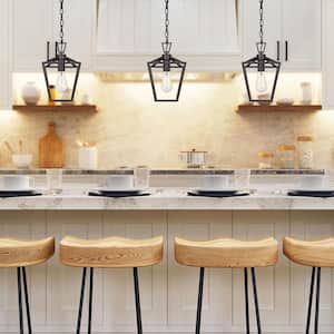 Lacey 1-Light Oil Rubbed Bronze Farmhouse Mini Pendant Light Fixture with Caged Metal Shade