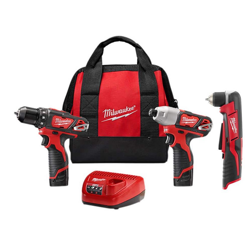 MILWAUKEE'S 2415-20 M12 12-Volt Lithium-Ion Cordless Right Angle Drill, 3/4  in, Bare Tool, Medium