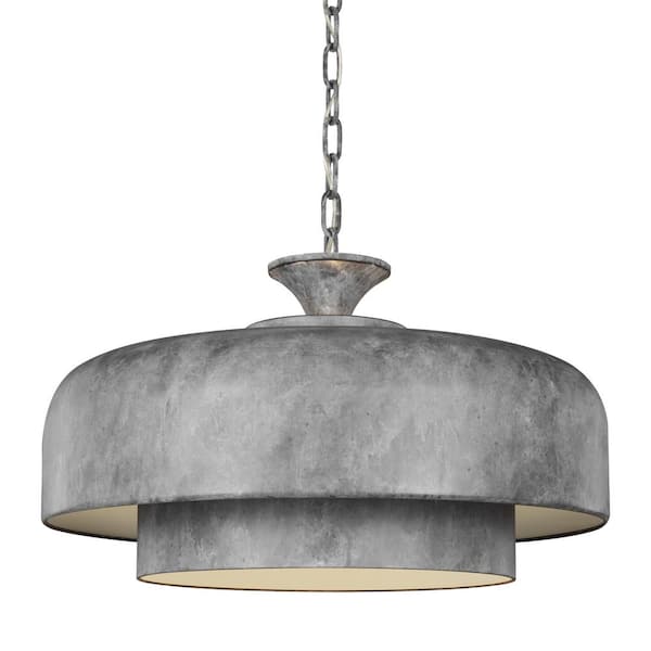 Generation Lighting Haymarket 1-Light Weathered Galvanized Pendant