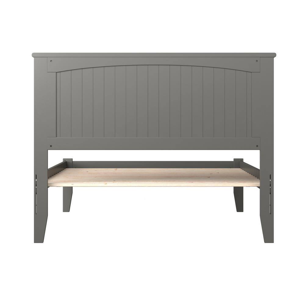 Nantucket Gray Full Wood Platform Bed with Headboard