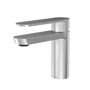 Yasawa 1-Handle Single Hole Bathroom Faucet in Brushed Stainless
