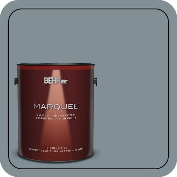 BEHR MARQUEE 1 gal. #740F-4 Dark Storm Cloud One-Coat Hide Matte Interior Paint & Primer