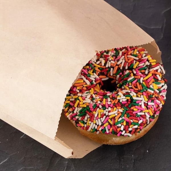 Kraft Paper Sandwich Bags with Unbleached for Bakery Bag, Cookies, Treats, Snacks and Sandwiches, Brown (200-Pack)