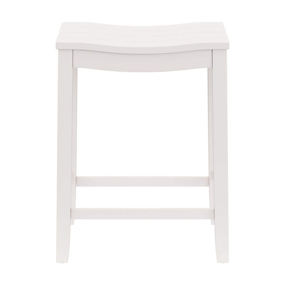 Hillsdale Furniture Fiddler 24 in. Backless Non-Swivel Counter Stool in  White 5947-826 - The Home Depot