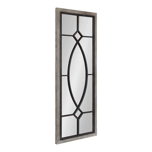 Kate and Laurel Bakersfield 16.00 in. W x 42.00 in. H MDF Gray Rectangle Framed Decorative Mirror