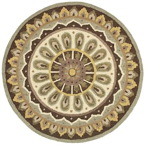 Dazzle Brown 6 ft. Indoor Round Area Rug