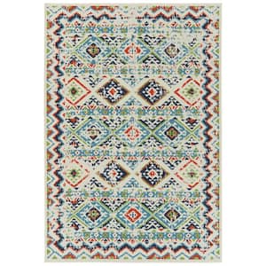 Sunice Ivory 1 ft. 9 in. x 3 ft. Rectangle Residential Indoor/Outdoor Area Rug