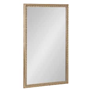 Johann 20.00 in. W x 30.00 in. H Gold Rectangle Traditional Framed Decorative Wall Mirror