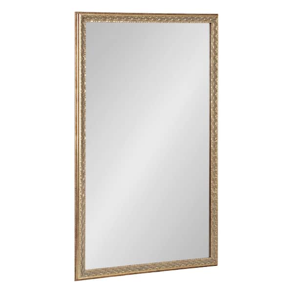 Kate and Laurel Johann 20.00 in. W x 30.00 in. H Gold Rectangle Traditional Framed Decorative Wall Mirror