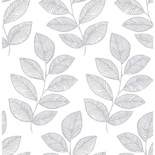 SCOTT LIVING Sprig Grey Self Adhesive Wallpaper
