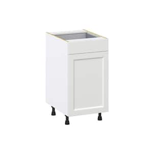 J Collection Alton 30 In W X 24 D 34 5 H Painted White Shaker Assembled Sink Base Kitchen Cabinet With A False Front