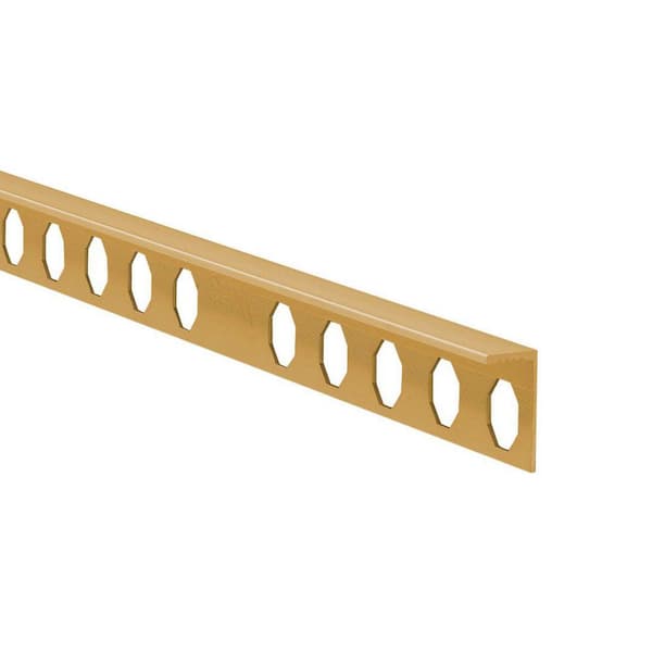 Novosuelo Matt Gold 3/8 in. x 98-1/2 in. Aluminum Tile Edging Trim