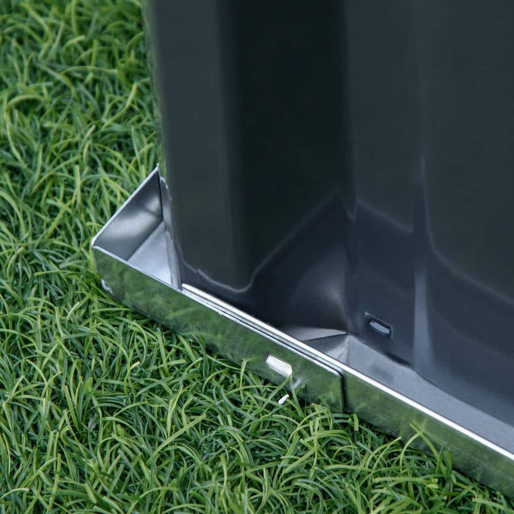 Dark Grey Metal Raised Garden Bed Planter Box
