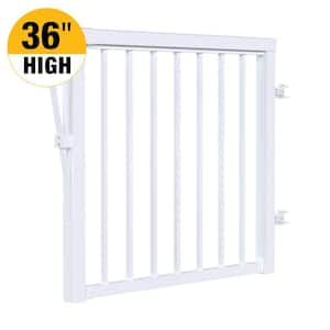 36 in. H x 40 in. W Aluminum Deck Railing Picket Gate for 36 in. Height System White