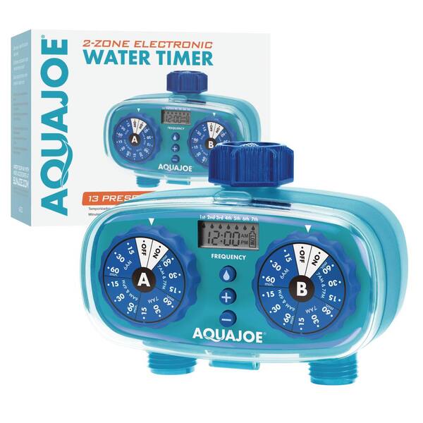 Aqua Joe 2 Zone Customizable Electronic Water Timer Aj Et2z The Home Depot - Timer For Garden Hose Home Depot Aqua Joe 2 Zone Customizable Electronic Water Timer Aj Et2z The Home Depot - Timer For Garden Hose Home Depot