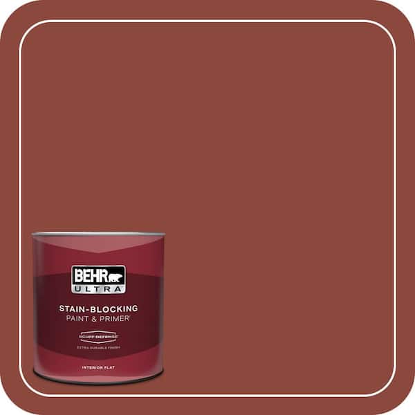 BEHR ULTRA 1 qt. #PPF-30 Deep Terra Cotta Extra Durable Flat Interior Paint & Primer