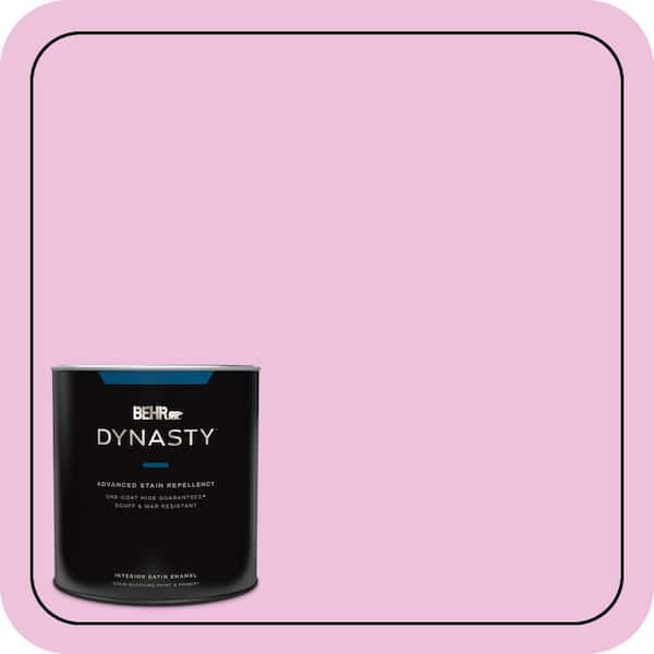 BEHR DYNASTY 1 qt. #P120-1 Starlet Pink Satin Enamel Interior Stain-Blocking Paint and Primer