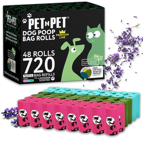 Rainbow Lavander Premium Pet Poop Bags (720-Count, 48-Roll)