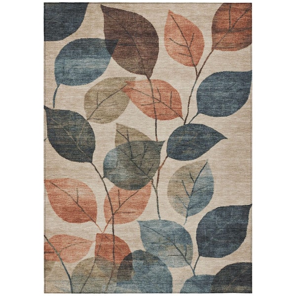 Chantille Machine Washable Indoor/Outdoor Abstract ACN1953 Beige 5 ft. x 7 ft. 6 in. Area Rug