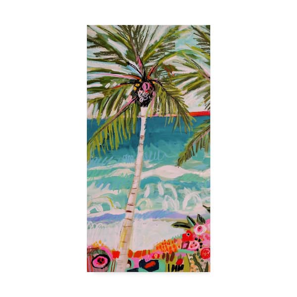 Trademark Fine Art Karen Fields 'Palm Tree Wimsey I' Canvas Unframed Photography Wall Art 12 in. x 24 in