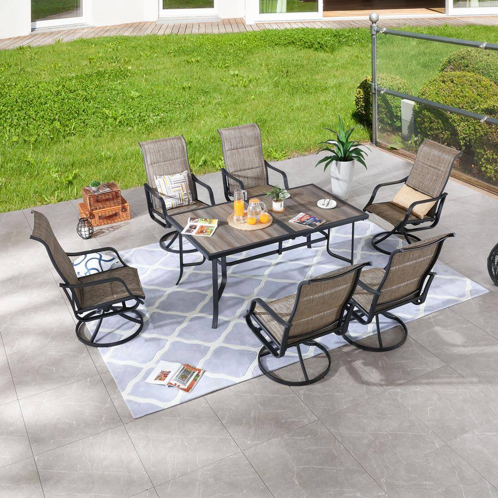 7-Piece Metal Rectangular Outdoor Dining Set price history on PriceWatchPro