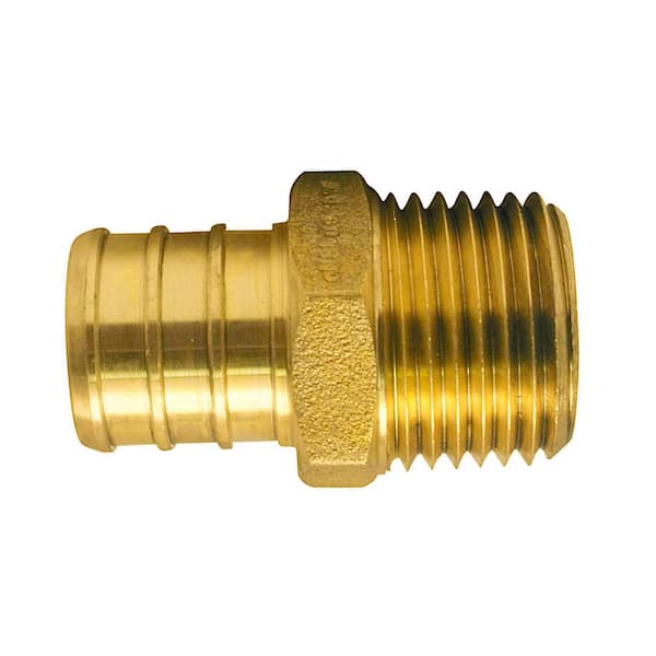 3/4 in. Brass PEX-B Barb x 1/2 in. MNPT Reducing Adapter