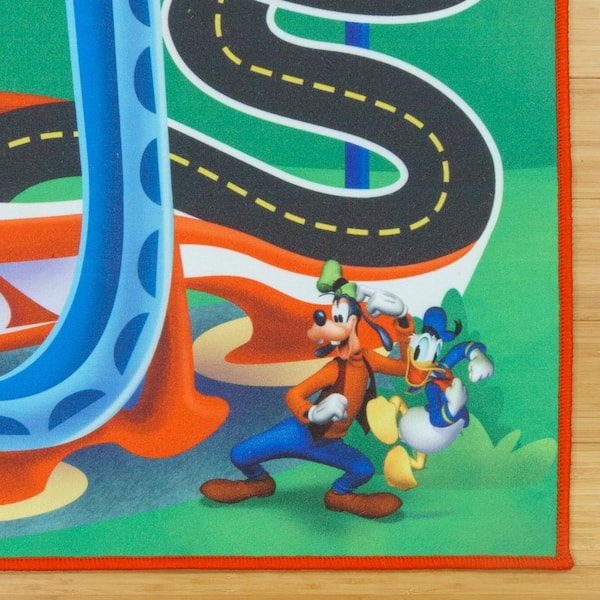 MikeyMouse　ステージ Disney Mickey Mouse Road Play Multi-Colored 4 ft. x 6 ft. Indoor