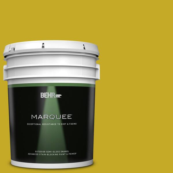 BEHR MARQUEE 5 gal. Home Decorators Collection #HDC-MD-03 Citronette Semi-Gloss Enamel Exterior Paint & Primer