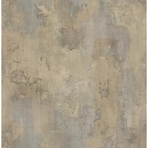 Telluride Faux Texture Metallic Silver & Brown Paper Strippable Roll (Covers 56.05 sq. ft.)